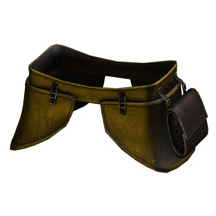 Gold Medieval Waist Plate Armor with Bag