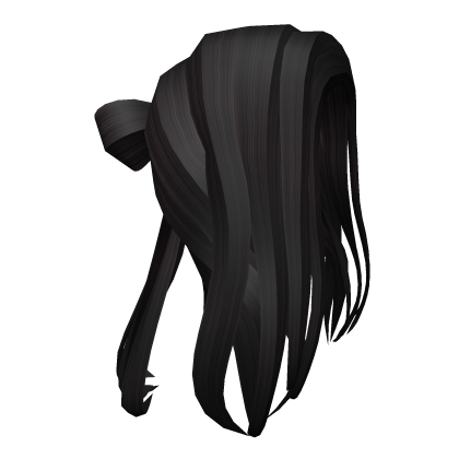 Long Black Fashionable Bow Hair Roblox item
