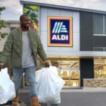 Kanye go's to Aldi for MUSTARD obby