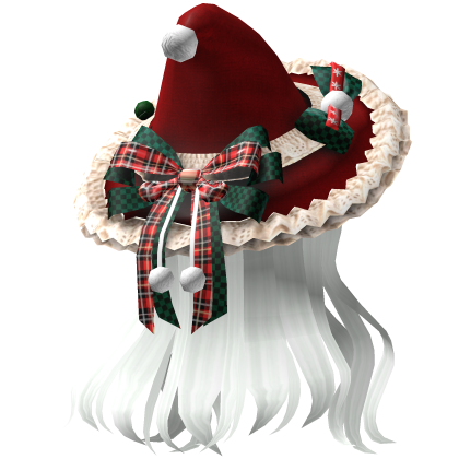 Beautiful Christmas hat hairstyle (White)