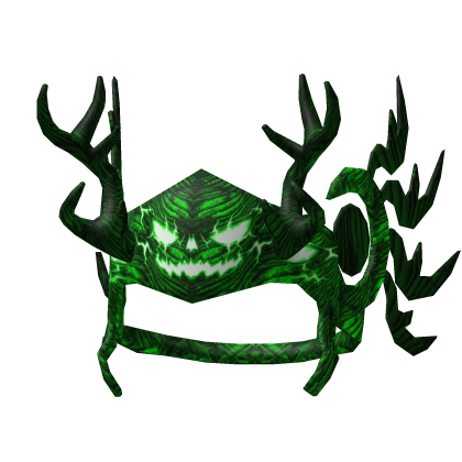 Green Halloween Valk With Antlers