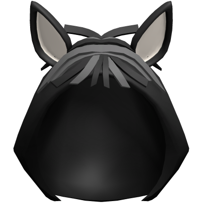 Black Kawaii Horse Plush Hood