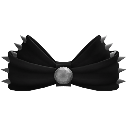 Cute Black Hair Bow Roblox item