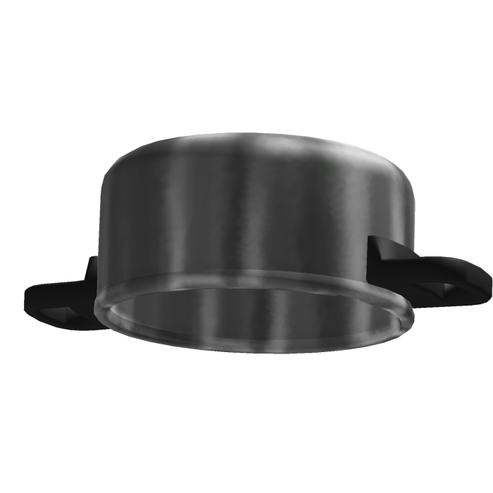 silver metal pot hat