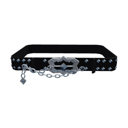 Y2K Rhinestone Chain Belt 1.0 | Black Silver