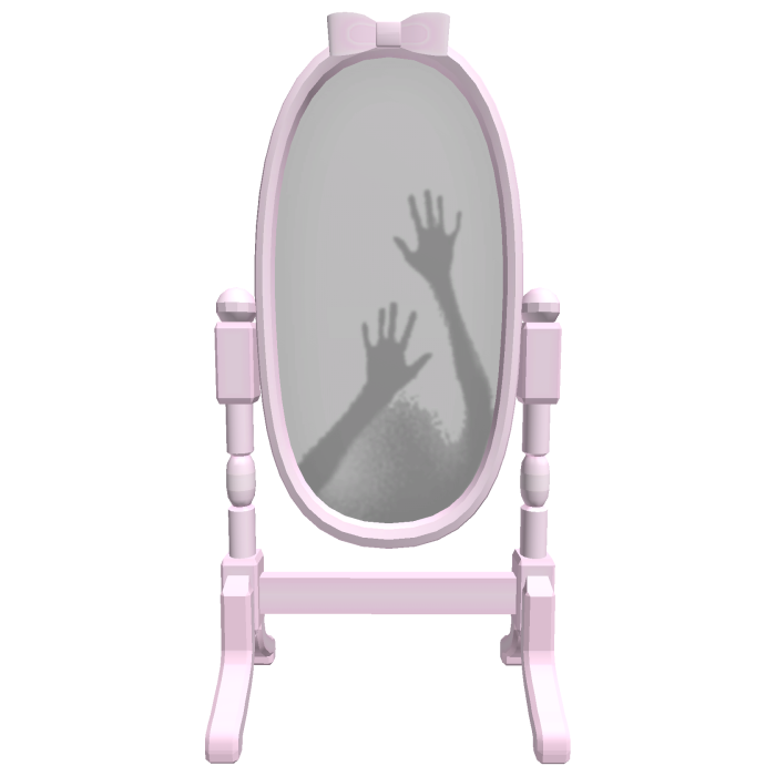 ♡ ◦ creepy-cute haunted mirror (pink)