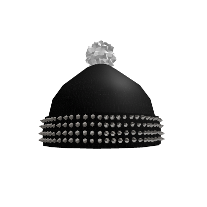 Black Fluffy Spiked Beanie Roblox item