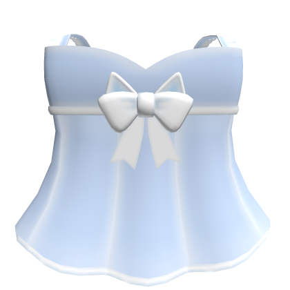 Kitty Baby Doll Dress In Blue & White Roblox item