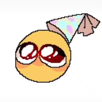Cursed emoji with b-day hat !! Roblox decal