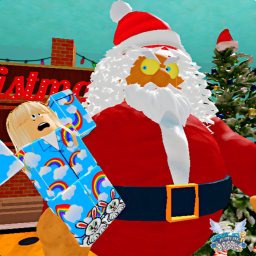 (NEW!) ESCAPE EVIL SANTA OBBY🎅🎄