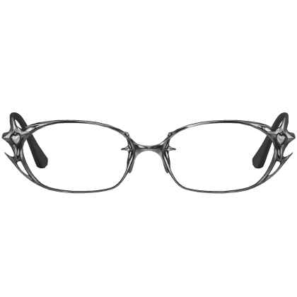 Futuristic Silver Star-Heart Eyeglasses Roblox item