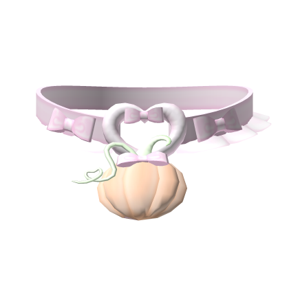 . ‿ ♡ pink pumpkin princess ruffle choker !