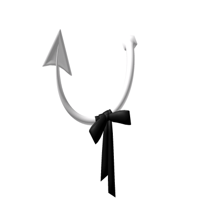 cute white & black devil tail