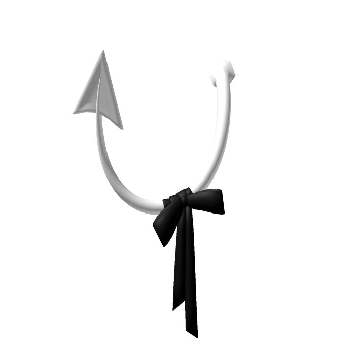 cute white & black devil tail