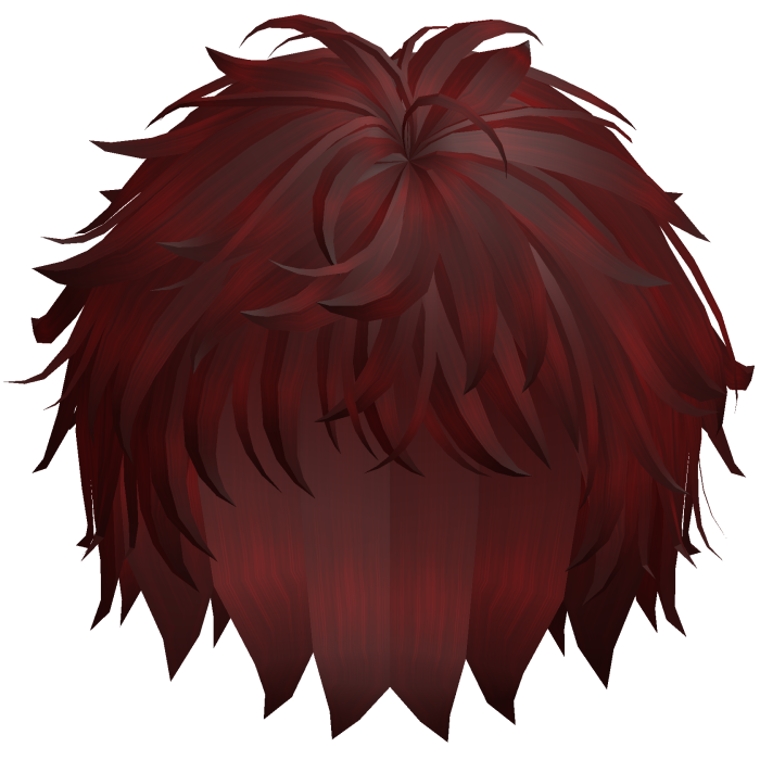 Fluffy Messy Anime Emo Boy Hair Red