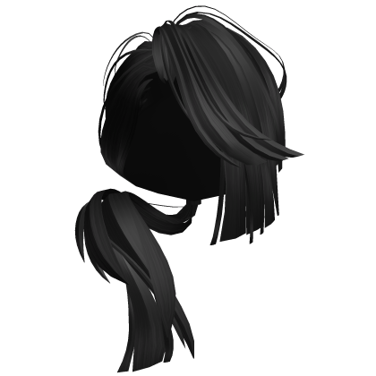 Fancy Ponytail Hair - Black Roblox item
