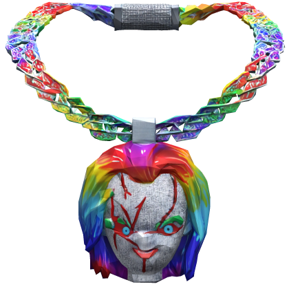 Iced Out Rainbow Halloween Chucky Chain 3.0