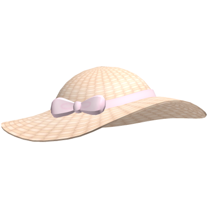 🐾 adorable sweet moe angel straw hat baby pink Roblox item