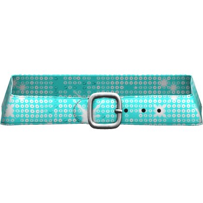 Luxury 2000s Y2K Disco Gyaru Glitter Belt Teal