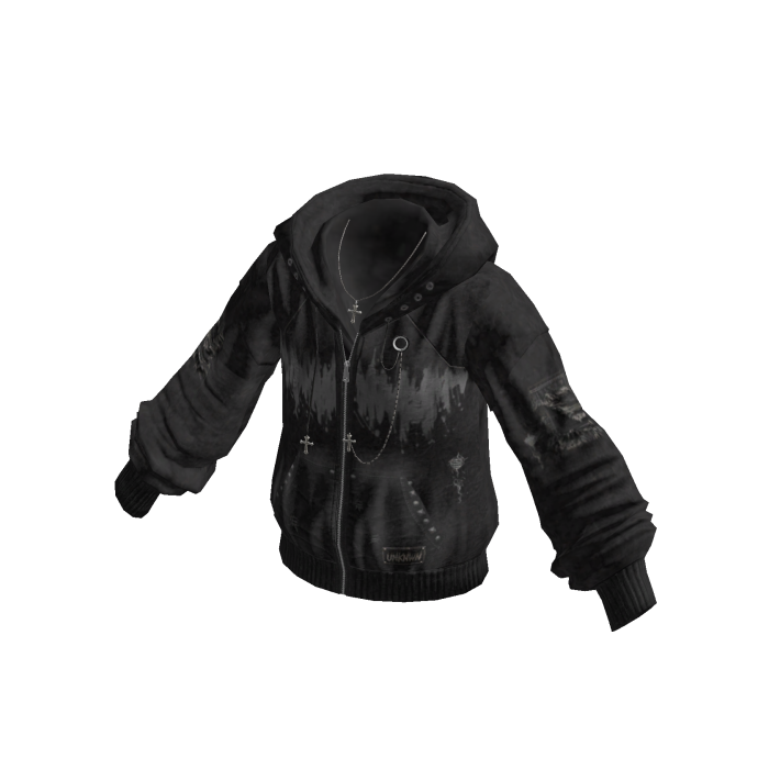 Faded Graphic Pullover Hoodie (Black)