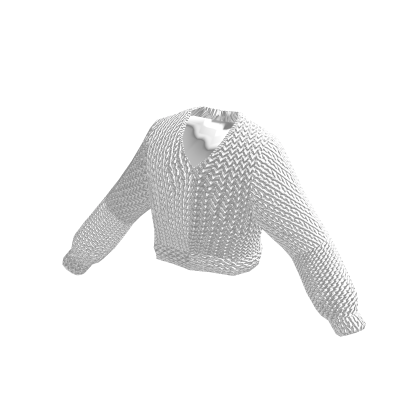 Cropped White Sweater - Knit thumbnail