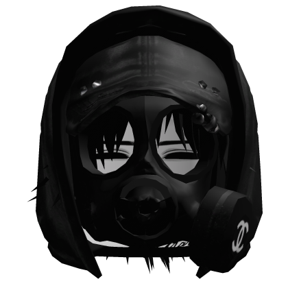 Vkei Emo Gas Mask Dashie Black Hair Hoodie And Cap