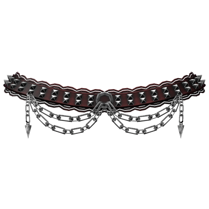 ┊♰ ꒱ gothic lace chained shoulder frills ꒰red꒱  