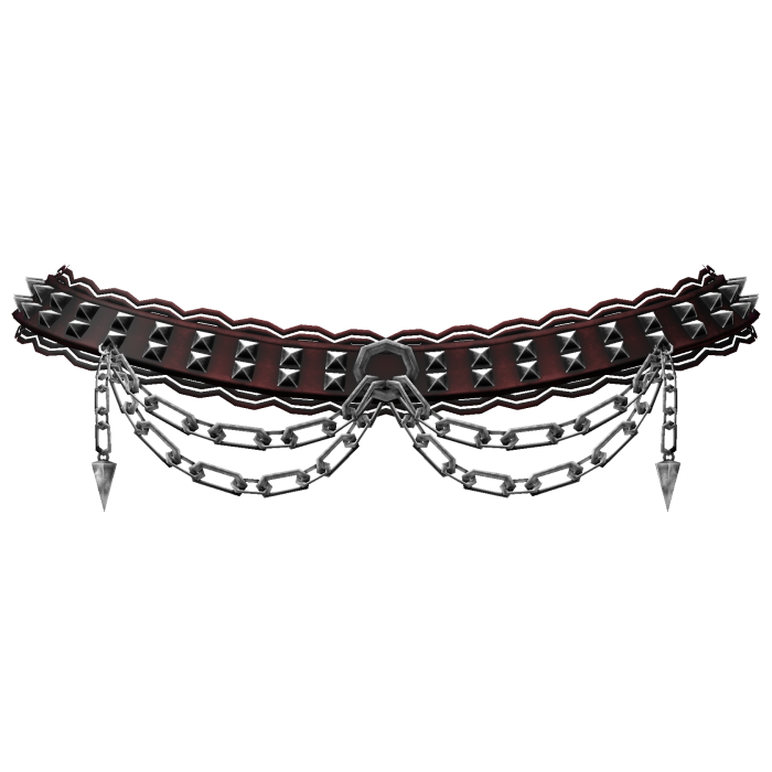 ┊♰ ꒱ gothic lace chained shoulder frills ꒰red꒱  