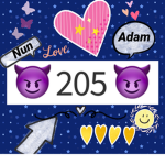 😈 205 😈