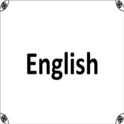 english sign Roblox decal