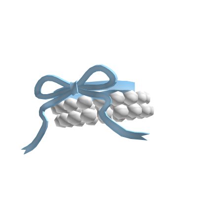 ♡ Cutesy pearls bracelet with blue lace bow ♡ thumbnail