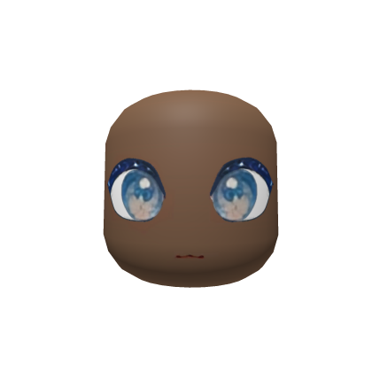 Cute anime face light blue eyes - skin tone Roblox item