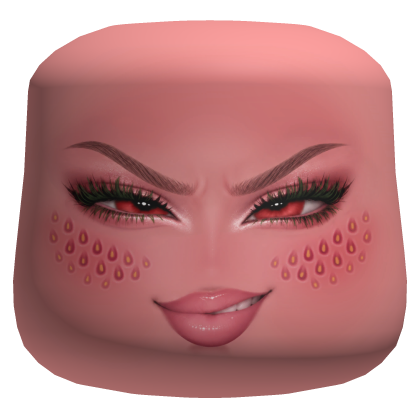 Strawberry Red Eye Evil Smirk Baddie Makeup