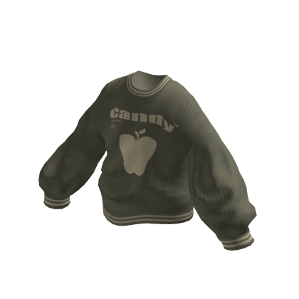 Y2K Oversized Knitted Candy Sweater Green