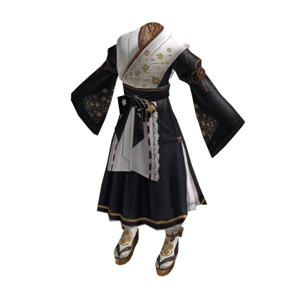 Traditional Attire Shrine Maiden Outfit-BlackWhite