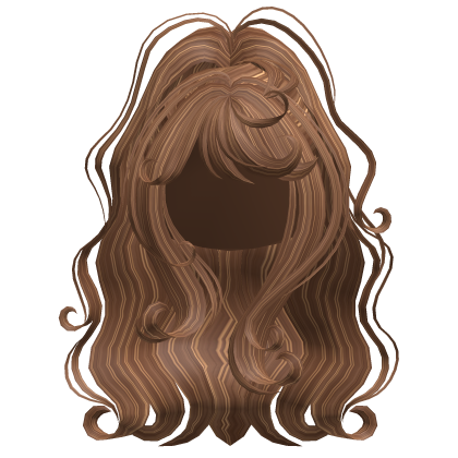 Fluffy Curly Ponytail Caramel Brown Roblox item