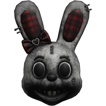 scary psycho halloween bunny mask red
