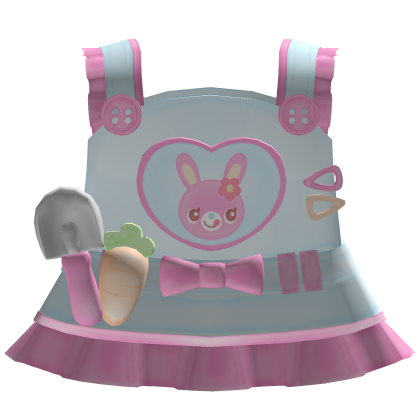 ˗ˏˋ ♡ cutecore bunny garden overalls with carrots