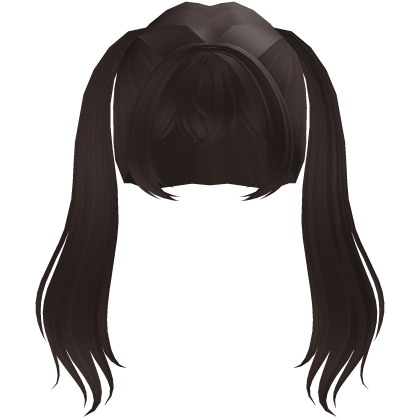 Adorable Miku Anime Long Pigtails In Dark Brown