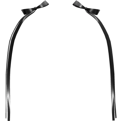 [AxZ] Long Hair Bows [Black] Roblox item