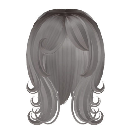 Mid-length wavy dust ash stylish layered hair