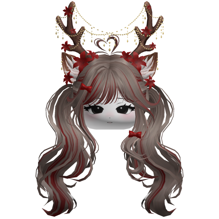 Ethereal Christmas Fairy Fawn Pigtails w/ Antlers