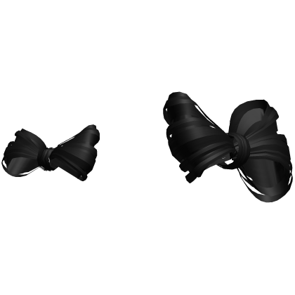 Black Double Hair Bows Roblox item