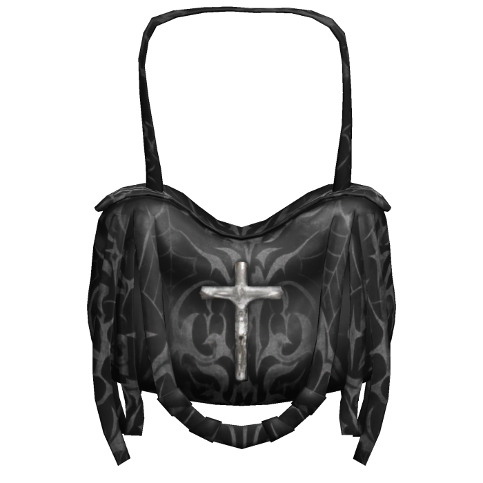 Black Grunge Emo Strapped Handbag 1.0