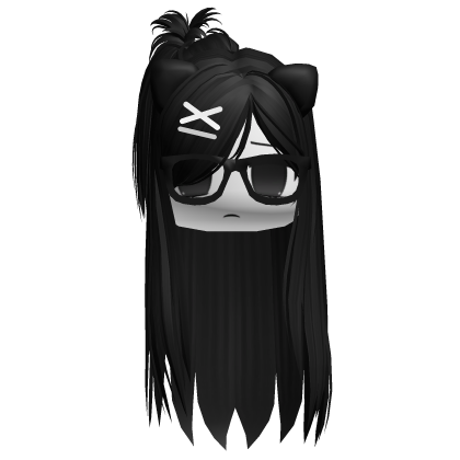 Spikey Kitty Ponytail W/ Moe Face (Black) thumbnail