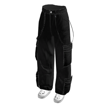 Black Cargo Jeans and shoes