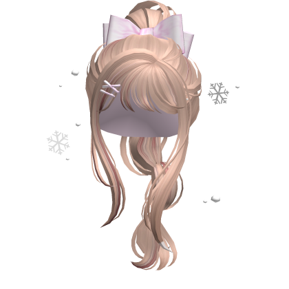 Brown Pink Snowy Bubble Braids w/ Hairclips thumbnail