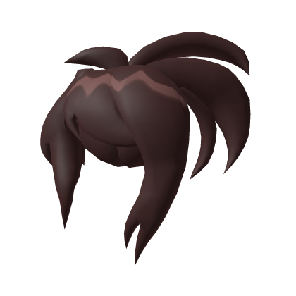 Low Poly Messy High Ponytail Brown Scene Hair Roblox item