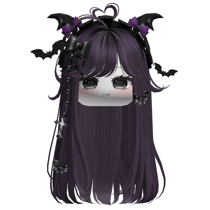 Vamp Straight  Hair w/Headband (Purple)