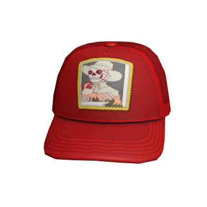 ranch skeleton cap (red) Roblox item